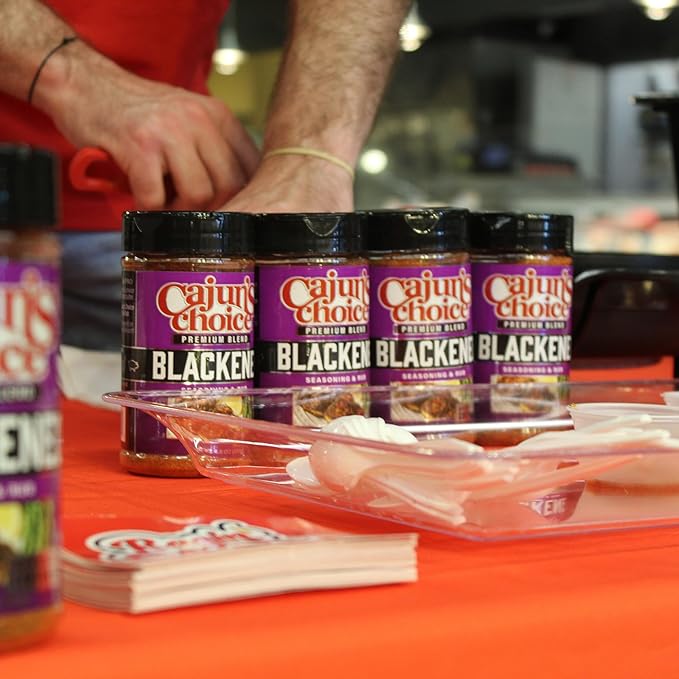 Cajun Choice Blackened Seasoning 6.5 OZ (Pack of 3) - Use for Grilling or Cooking Fish, Chicken, Pork, Steak, Vegetables, Burgers, Salmon, Soups, and anything else you want to Add Authentic Louisiana Flavoring to any Dish - (New Look - Same Great Taste)