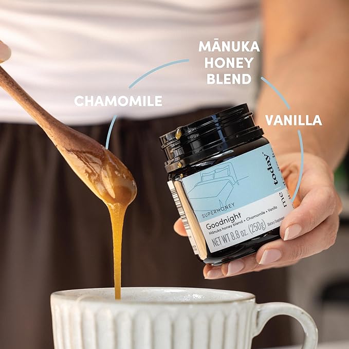 Me Today – Goodnight Mānuka Honey Blend with Chamomile and Vanilla (250g/8.8oz), 8.08 Ounce (Pack of 1)