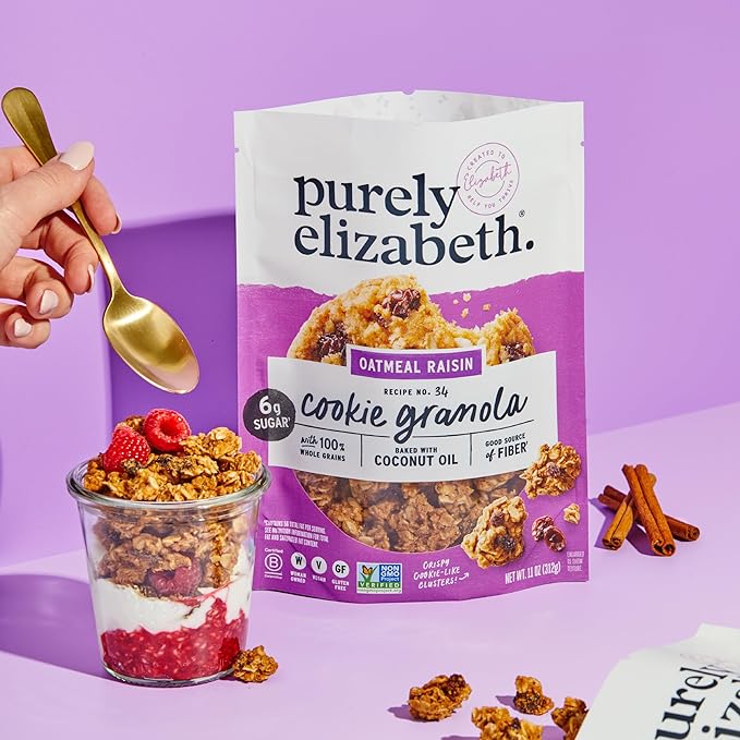 Purely Elizabeth Cookie Granola, Variety Pack, Gluten-Free, Non-GMO 11oz Bags