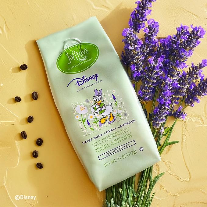 Joffrey???Coffee - Disney Daisy Duck Lovely Lavender | Amber Honey and Lavender Coffee, Medium Roast (Ground, 11oz)