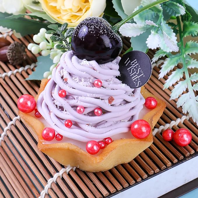 Red Pearl Sprinkles for Cake Decorating, Pearl Sugar in Mix Sizes 130g/4.6oz, Baking Cupcakes, Donuts, Macarons Baking Toppings, Wedding Celebration Birthday Party Supplies