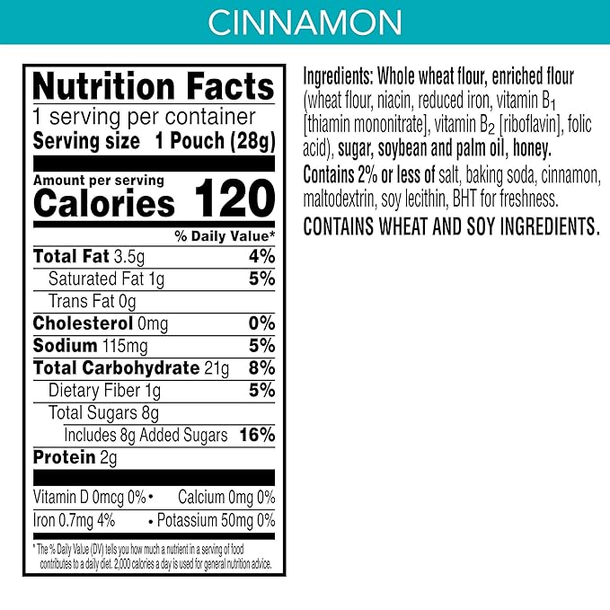 Kellogg's Scooby-Doo! Graham Cracker Snacks, Cinnamon, Made with Whole Grain, (1 Oz Bag), 40 Bags
