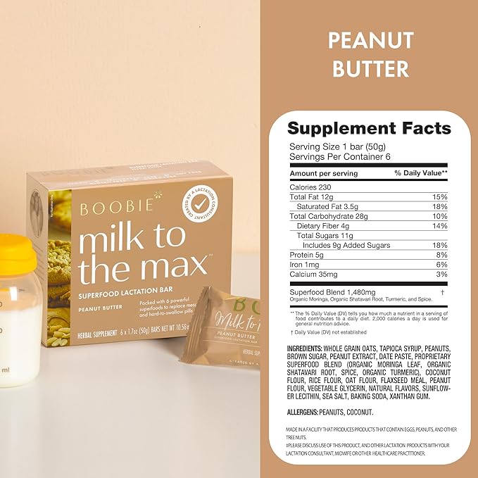 Boobie Bar Superfood Lactation Bar Variety Pack, Lactation Snacks for Breastfeeding Moms to Increase Milk Supply, Fenugreek-Free, Gluten-Free, Dairy-Free, Vegan (18 Bars, 3 Flavors)