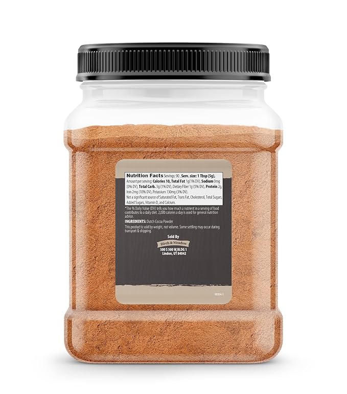 Birch & Meadow 1 lb of Dutch Cocoa Powder, Cookies & Cakes, Chocolate Flavor