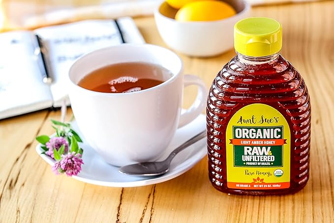 Aunt Sue Raw & Unfiltered Organic Honey From Brazil, 24 oz