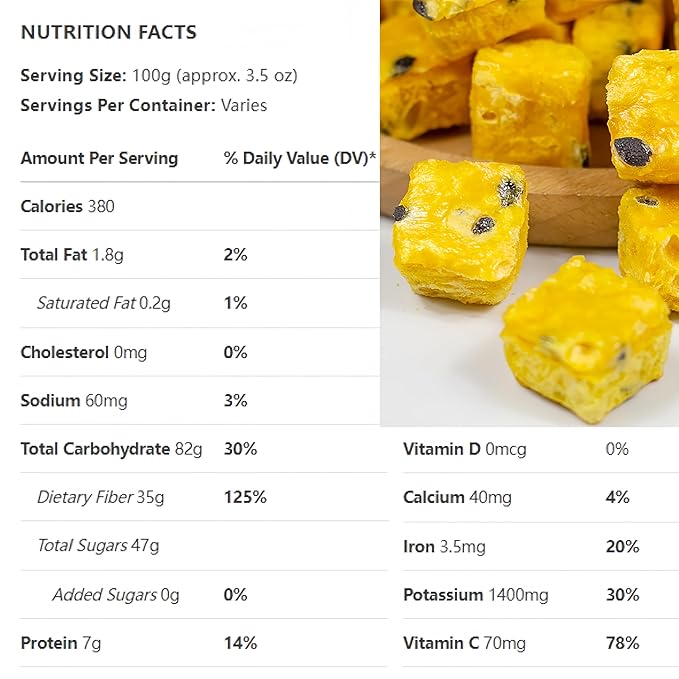 Premium Freeze-Dried Passion Fruit 7oz (199g) - 100%, No Sugar Added | for Tea, Smoothies, Baking & Cocktails