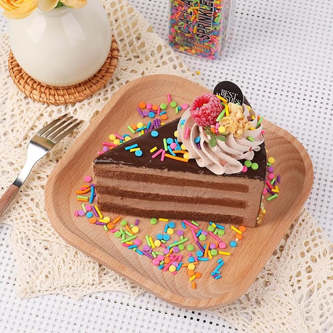 Rainbow Sprinkles for Cake Decorating, Colorful Crispy Jimmies and Confetti Sprinkles for Baking Cake Cupcake Cookies Ice Cream Topping
