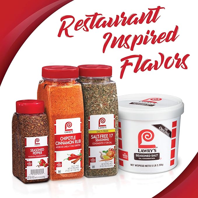 Lawry's Pit Barbecue Seasoning, 18 oz - One 18 Ounce Container of Barbeque Pit Seasoning Rub, Season before Grilling or Broiling for Authentic Pit BBQ Flavor