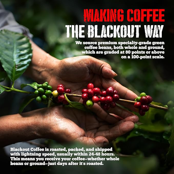 BLACKOUT COFFEE CLIMAX Amaretto, Irish Cream & Kahlua Flavored Coffee Pods ??Premium Arabica, Smooth Taste, Guilt-Free Indulgence ??18 Count Single Serve K-Cups, American Made