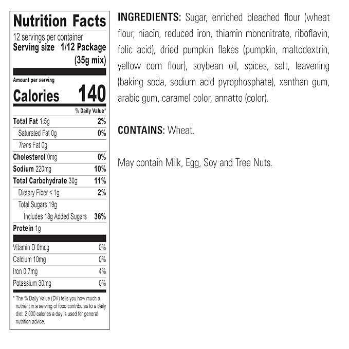 Krusteaz Baking Mix, Pumpkin Spice Quick Bread Mix, Made with Real Pumpkin & No Artificial Flavors, 15 Ounce Box (Pack of 4)