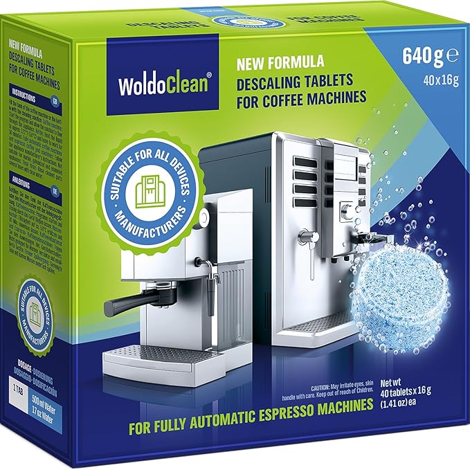 Coffee Machine Cleaner and Descaling Tablets - for 40 uses compatible with Keurig, Nespresso, Ninja, Delonghi, Miele & Coffee Maker Pot