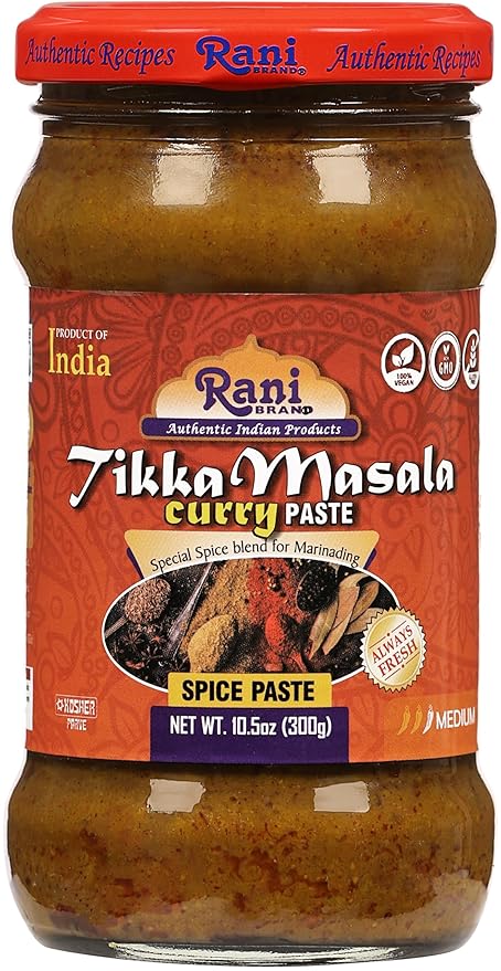 Rani Tikka Masala Cooking Spice Paste 10.5oz (300g) Glass Jar, Pack of 5+1 FREE ~ No Colors | All Natural | NON-GMO | Vegan | Gluten Free | Indian Origin