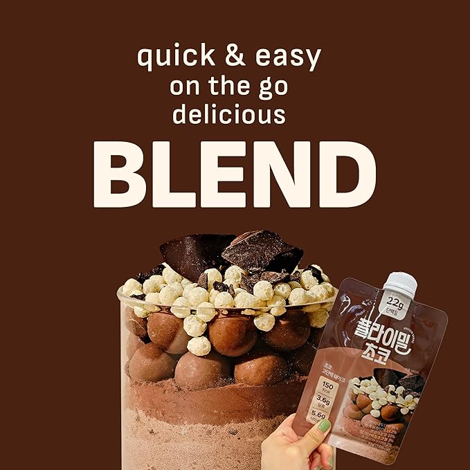 Chocolate Protein Shake, 22g Protein, Low Sugar, Keto-Friendly Meal Replacement Shake, 1.59oz, 7packs, With Crunchy Protein Balls