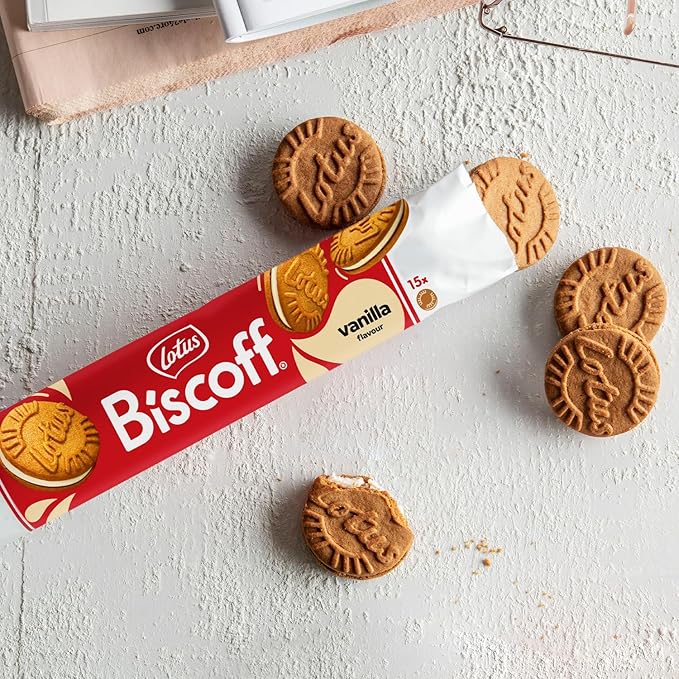 Lotus Vanilla Flavor Biscoff Sandwich Cookies, 5.29 Ounces (Pack Of 9)