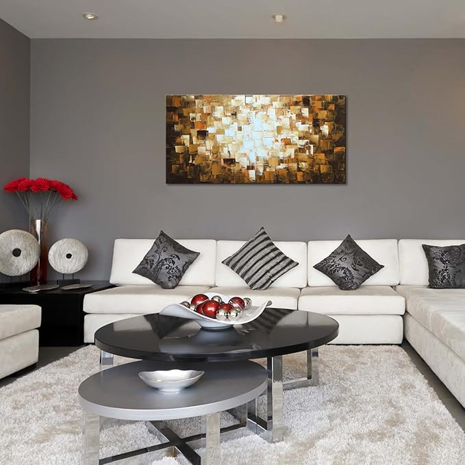 Textured Abstract Oil Paintings on Canvas Modern Art Decor for Wall
