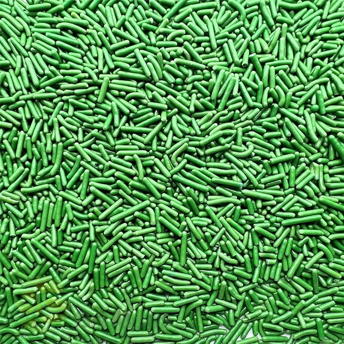SE Si&Moos Green Sprinkles Edible Green Jimmies Soft Jimmy Sprinkles Halloween Cake Decorations Christmas Cookie Decorations for Topping Ice Cream, Cookies, Cakes, Cupcakes, Dessert Decorating 2.75 OZ