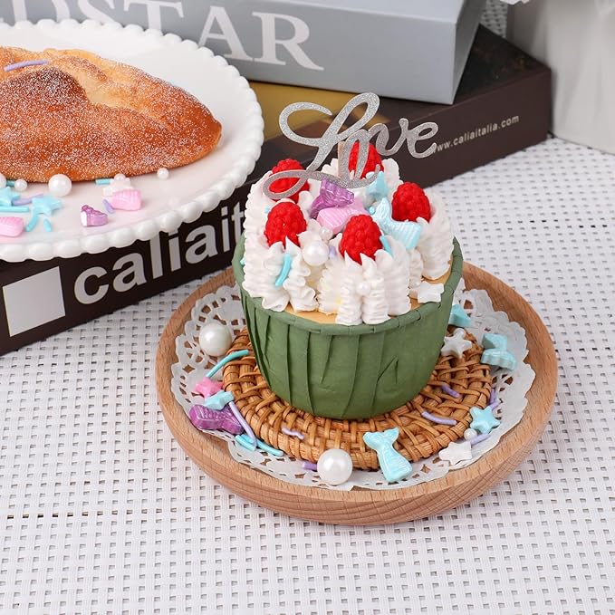 Pastel Sprinkles for Cake Decorating, Ocean Mermaid Sprinkles for Cake Cupcake Cookies Baking Ice Cream Decorations