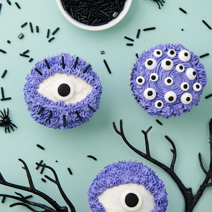 Sweets Indeed Halloween Eyeball Tacklebox ??2.53 oz Assorted Candy Eyeballs for Baking & Decorating ??18mm, 10mm & 3mm Edible Eyes for Cookies, Cupcakes & Cakes