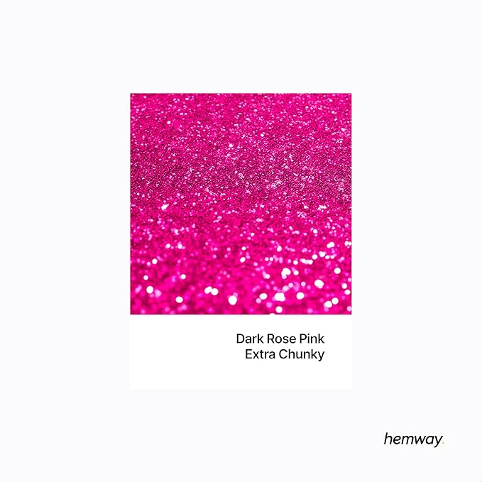 Hemway Premium Glitter Shaker - Dark Rose Pink | 115g Extra Chunky Metallic Flake Sequins for Resin & Epoxy Crafts | Craft Supplies for Tumblers, Festival, Art