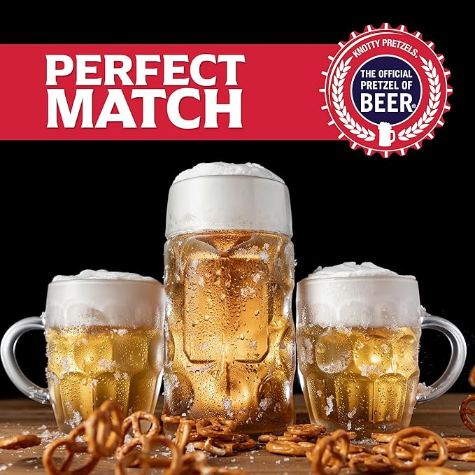Knotty Pretzels ???쏷he Official Pretzel of Beer??7.5 Ounce Pretzel in Resealable Snacks Bags, Flavored Pretzels, Savory Italian, Honey Mustard, Ranch - Savory Variety (3 Pack)