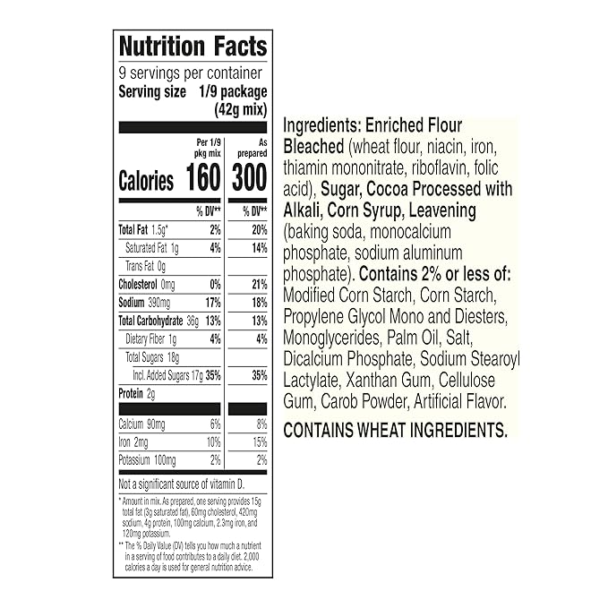Betty Exclusives Wednesday Super Moist Dark Chocolate Cake Mix, 13.25 oz (Pack of 12)