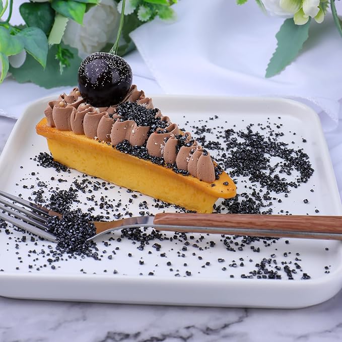 Black Sprinkles, Black Sanding Sugar Sprinkles for Cake Decorating, Sanding Crystal Sugar 130g/4.59oz, Cupcake, Ice Cream, Cookie and Donuts Toppings, Wedding, Birthday Party Supplies