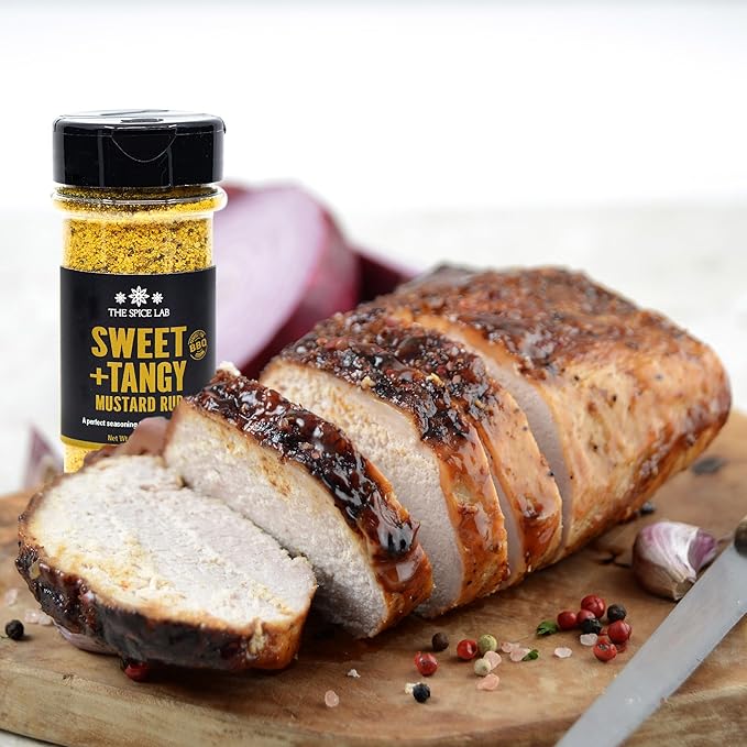 The Spice Lab Sweet + Tangy Mustard Rub - Perfect Harmony Of Honey Mustard Powder To Elevate Your Bbq And Dishes - Discover The Rich, Mustard Seasoning Blend For An Unmatched Gourmet Experience