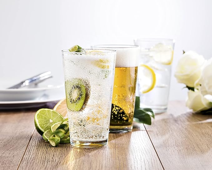 Fortessa Basics Barca Everyday 12 Pack Set Glassware Kitchen and Barware Great for: Mixed Drinks/Cocktails, Water, Juice, Iced Tea, Soft Drinks., Double Old Fashioned/Rocks, 13 Ounce
