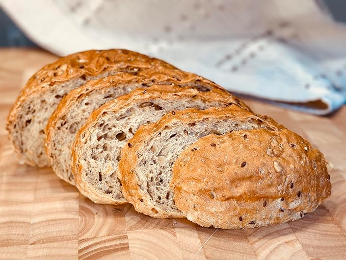 Molibake 8 Grain Bread Mix Pack of 4 - All-Natural Multigrain Baking Mix for Bread Machine and Oven - 15 oz - Multigrain Grain Mix for with Flax, Millet & Rye - Easy-to-Use Breads Maker Mix for Homemade Baking