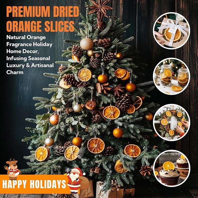 Premium Dried Orange Slices 8.8oz/250g,Dehydrated Orange Slices NO Addtives,Dried Oranges No Sugar Added,Fruit Tea,Dehydrated Fruit for Cocktails,Crafts,Baking,Caffeine Free Tea,Sleep Time Tea