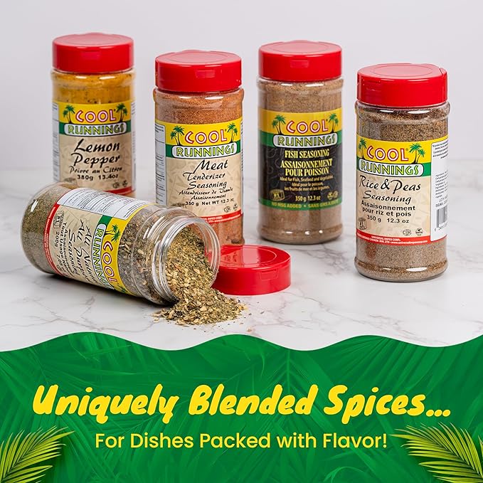 Cool Runnings Rice & Peas Seasoning, 350g - Traditional Jamaican Spice Blend for Authentic Rice and Peas, Ideal for Coconut Rice and Kidney Beans