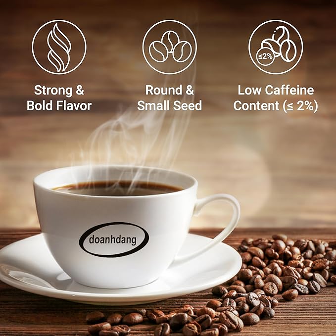 doanhdang - Pack of 2 (2.2 lbs) Premium Robusta Whole Bean Coffee, 100% Robusta Medium Roast, Rich Flavor for Espresso Shot and Brew, Origin from Vietnam, Whole Med Roast Beans