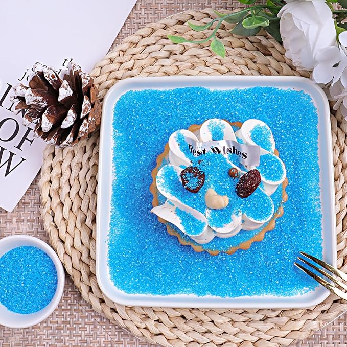 Royal Blue Sprinkles Sanding Sugar, 6.35 Oz Edible Sparkling Sugar Crystals for Baking Cookies Ice Cream Cupcake Cake Decorations
