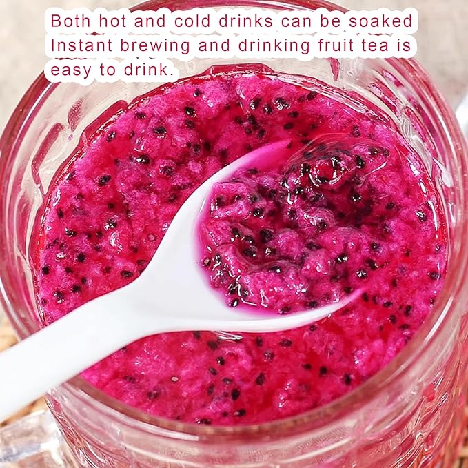 Freeze-Dried Diced Dragon Fruit Snack - 4.23 Oz,Freeze-Dried Pitaya grain (Dragonfruit) dragon fruit,freeze dried dragonfruit