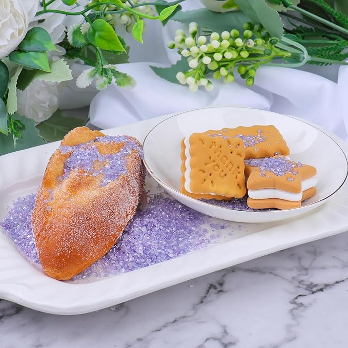 Purple Sprinkles, Purple Sanding Sugar Sprinkles for Cake Decorating, Sanding Crystal Sugar 130g/4.59oz, Cupcake, Cookie, Ice Cream and Donuts Toppings, Wedding, Birthday Party Supplies