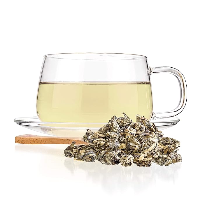 Tealyra - Jasmine Phoenix Pearls - Best Chinese Jasmine Green Tea - Loose Leaf - Naturally Scented - Great Aroma and Taste - 220g (8-ounce)