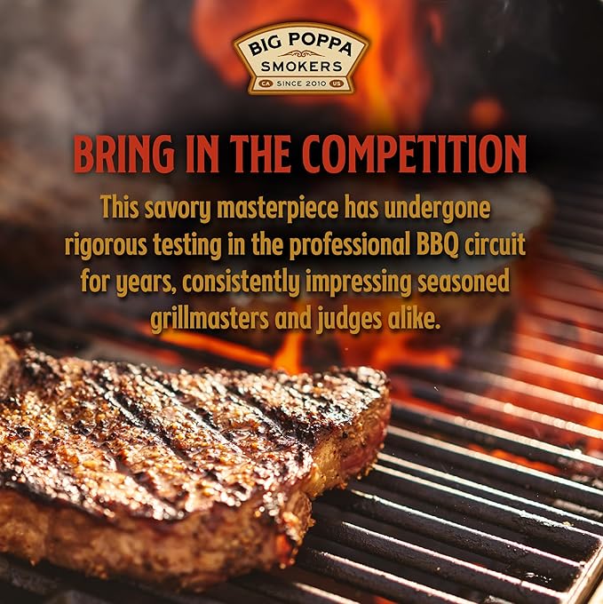 Big Poppa's Competition Brisket & Steak Seasoning – Unleash the Flavor of Your Beef Recipes with our Mouth-Watering Rub - Use it for Beef Brisket, Beefsteak, and Even Hamburgers! (3 Pack Bundle)