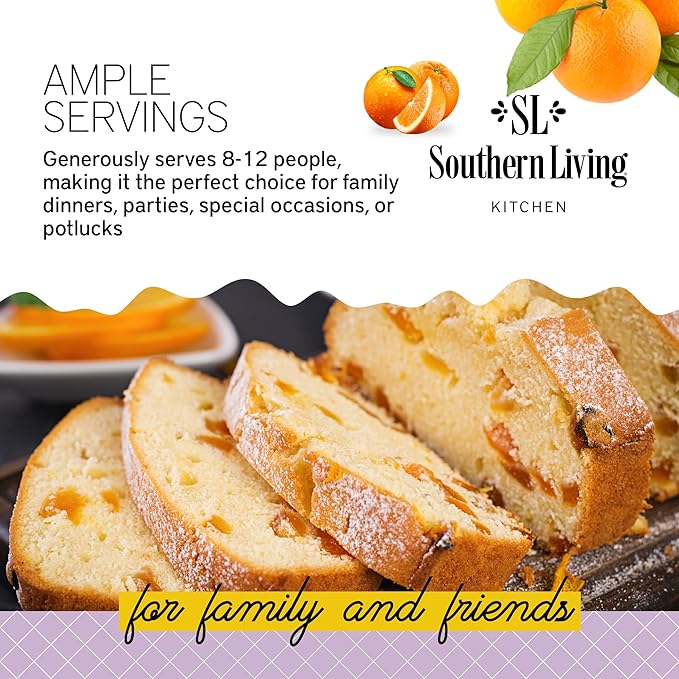 Southern Living Orange Pound Cake Mix, Gourmet, Moist, Buttery & Sweet Flavor with Easy Glaze, Perfect for 8-12 Servings, 1 Box