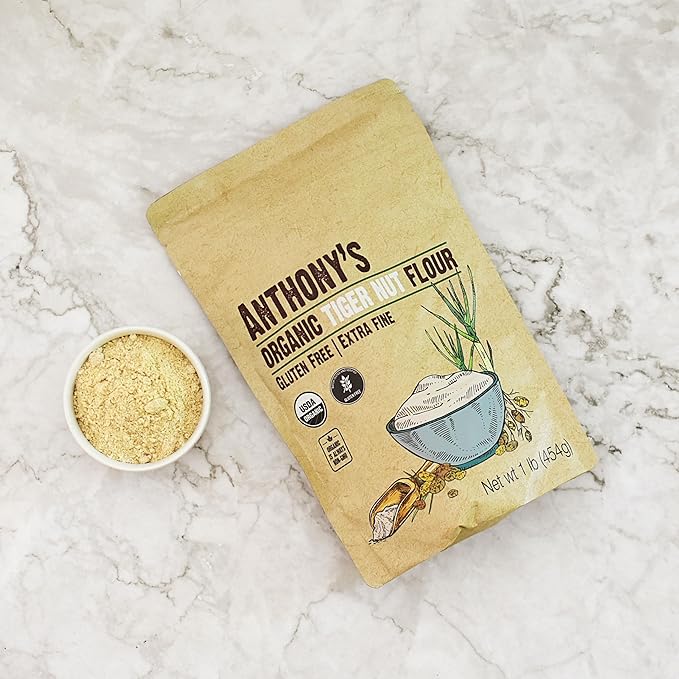 Anthony's Organic Tiger Nut Flour, 1 lb, Gluten Free, Non GMO, Paleo Friendly