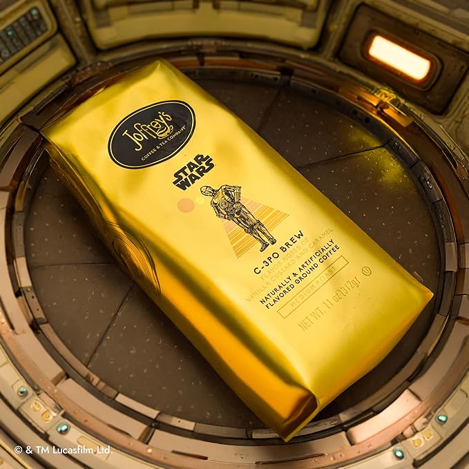 Joffrey's Coffee - STAR WARS??C-3PO Brew, STAR WARS Licensed Coffee Collection, Artisan Medium Roast, Creamy & Smooth Taste, Brew or French Press (Ground, 11oz)