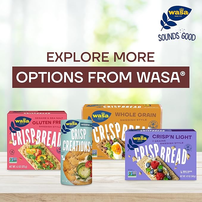Wasa Cinnamon Crisp Creations, 9.4 oz. (Pack of 8), Large Round Toppable Crackers for Snacking and More, Wholesome Oven Baked Crackers With a Hearty Crunch