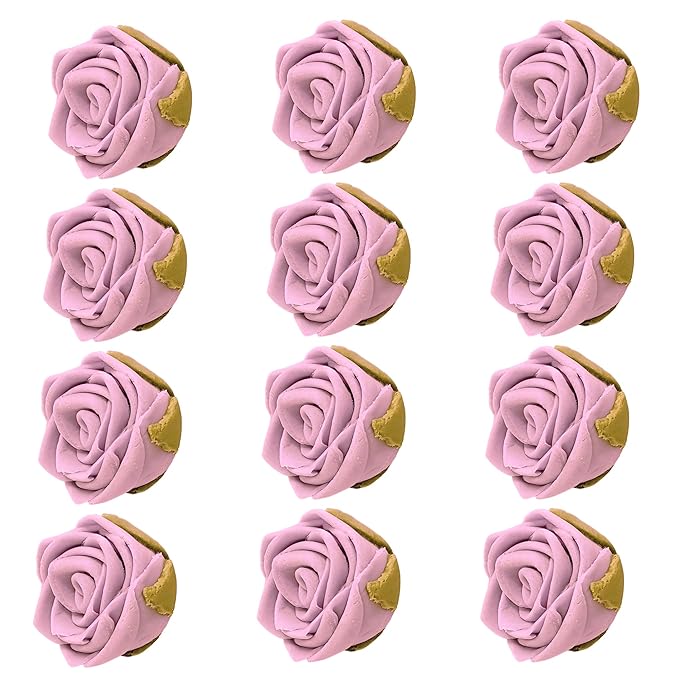 Confect Edible Lavender Rose Toppers ??12-Pack Lilac Roses for Cake & Cupcake Decorating??Stunning Edible Floral Toppers for Desserts- Vegan, Nut-Free, Soy-Free, Dairy-Free, Palm Oil-Free