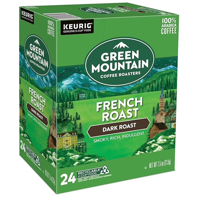Green Mountain Coffee Roasters French Roast Keurig K-Cup Pods, Dark Roast Coffee, 96 Count