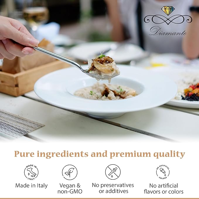 Diamante Italy Black Truffle Sauce with High 15% Black Truffle Content - Authentic Italian Gourmet Black Truffle & Mushroom Sauce - Non GMO, Vegan & Made in Italy - 90g