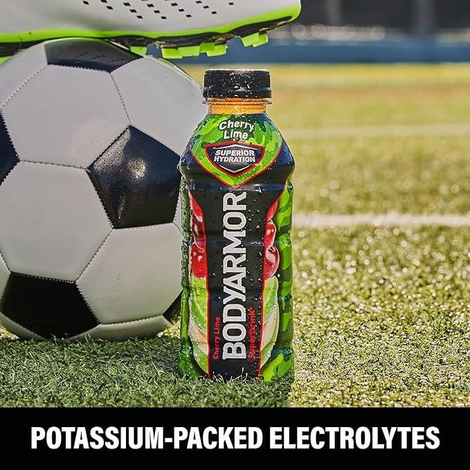 BODYARMOR Sports Drink Sports Beverage, Cherry Lime, Coconut Water Hydration, Natural Flavors With Vitamins, Potassium-Packed Electrolytes, Perfect For Athletes, 28 Fl Oz (Pack of 12)