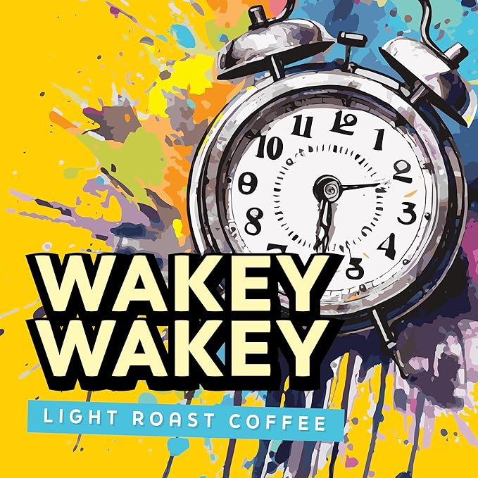 Java Factory Wakey Wakey Flavored Ground Coffee Bag ??Light Roast Brew, Made with 100% Arabica Beans, 10 Oz