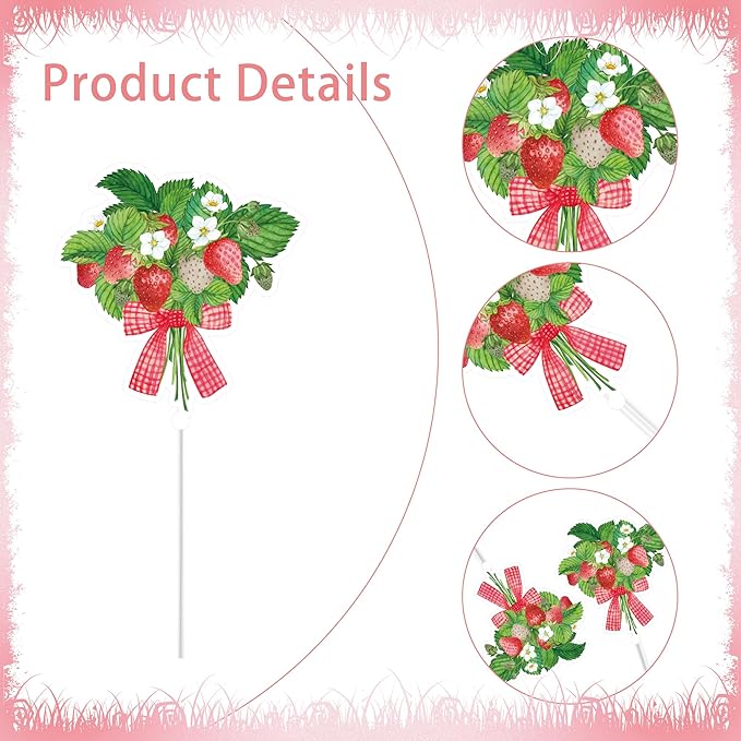 24Pcs Farmer Market Bridal Shower Cupcake Toppers, She is Fresh Off The Market Cupcake Decorations, Fruit Bridal Shower Party Supplies, Bachelorette Decor