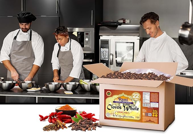 Rani Cloves Whole (Laung) 352oz (22lbs) 9.98kg, Bulk Box, Great for Food, Tea, Pomander Balls and Potpourri, Hand Selected, Spice ~ All Natural | NON-GMO | Kosher | Vegan | Gluten Friendly