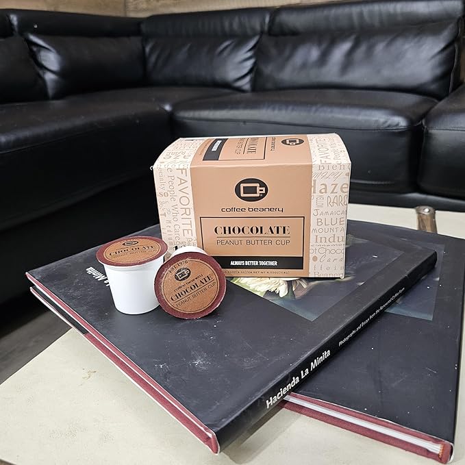 Chocolate Peanut Butter Cup Coffee Pods by Coffee Beanery | 12ct Flavored Coffee Pods Medium Roast Coffee Pods| 100% Specialty Arabica Coffee| Gourmet Coffee Pods