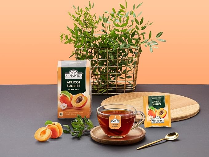 Ahmad Tea Apricot Sunrise Black Tea, 20 Count, Pack of 6